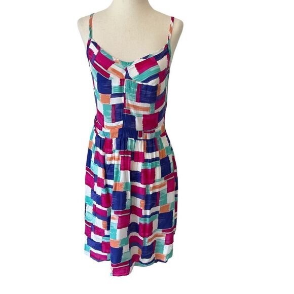 Splendid NWT Colorful Abstract Geometric Print Sundress Medium - Picture 1 of 8